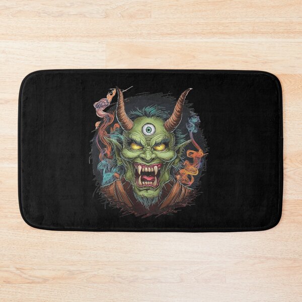 Item preview, One-Eyed Horned Monster Face – Terrifying Fantasy Creature Art designed and sold by love3617.