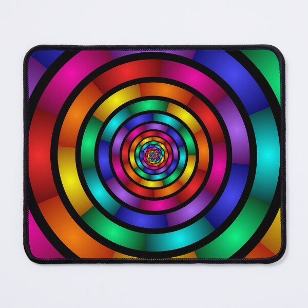 Item preview, Round and Psychedelic Colorful Modern Fractal Art designed and sold by gabiwArt.