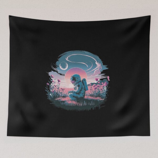 Item preview, Astronaut in a Dreamy Cosmic Field – Surreal Space Adventure Art designed and sold by love3617.