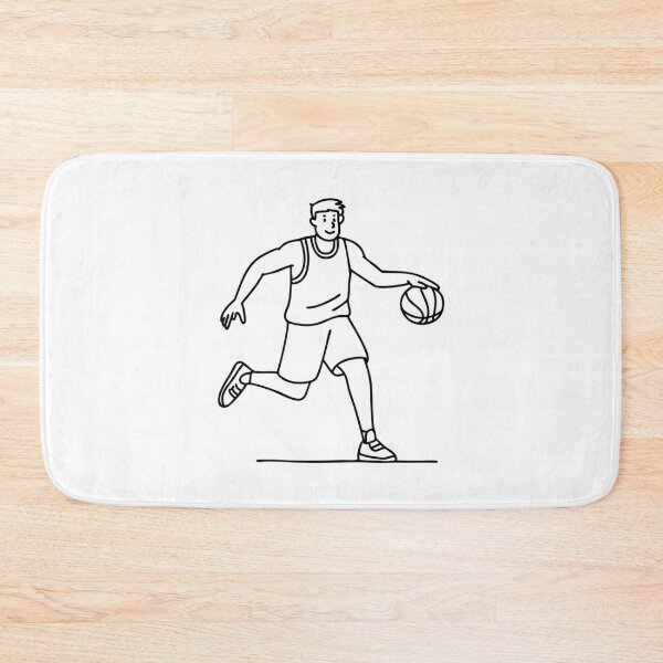 Item preview, Dribbling male basketball player in mid-action designed and sold by rasagamastore.