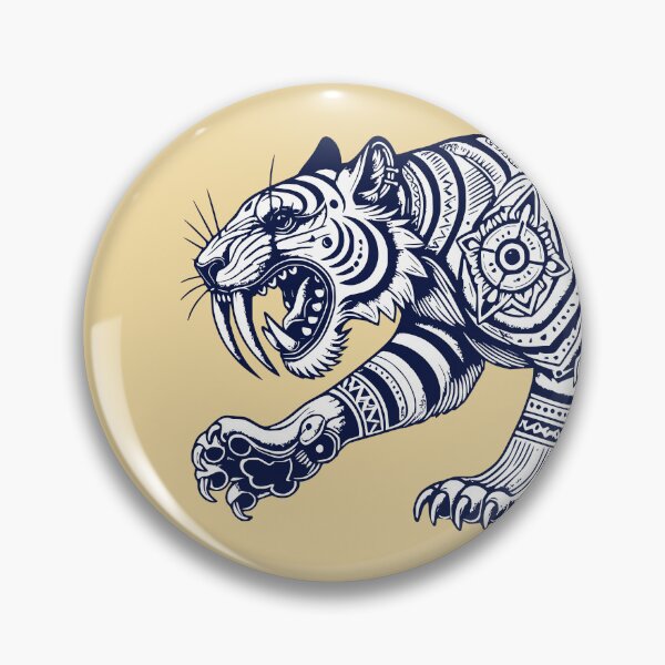 Item preview, Smilodon Line Art - Saber-toothed Tiger designed and sold by 2Blue-Dots.
