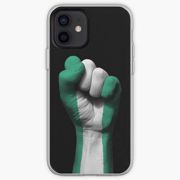 Flag of Nigeria on a Raised Clenched Fist iPhone Soft Case