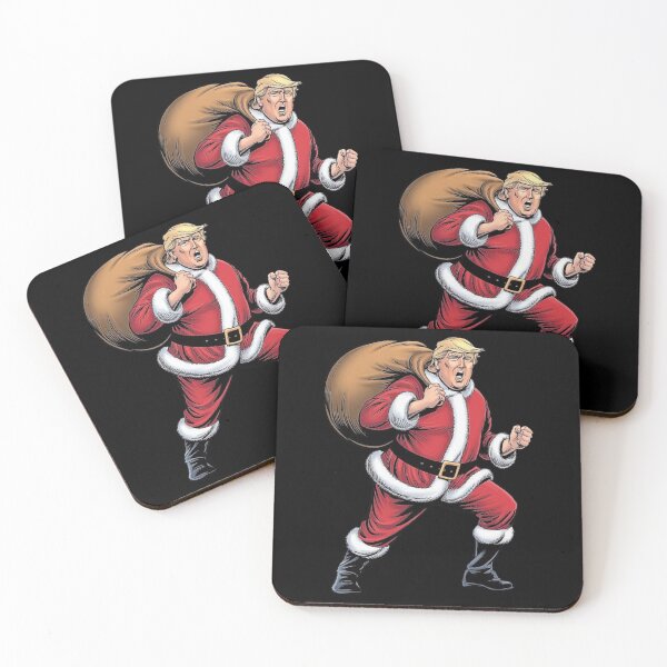 Item preview, Donald Trump in Santa Claus Suit Holding a Gift Sack – Christmas Fun Illustration designed and sold by love3617.