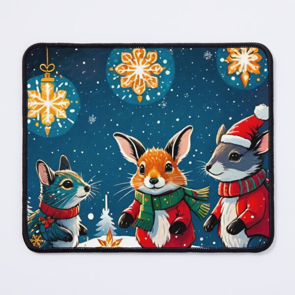 Item preview, Adorable Christmas Mice Celebrate the Holidays designed and sold by GrizzlyCollective.