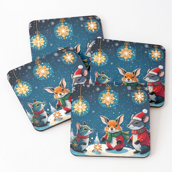 Item preview, Adorable Christmas Mice Celebrate the Holidays designed and sold by GrizzlyCollective.