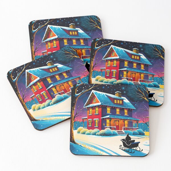 Item preview, Beautifully Lit Christmas House in Festive Glow designed and sold by GrizzlyCollective.