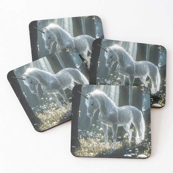 Item preview, Enchanted Unicorn: Guardian of the Mystical Forest designed and sold by LemurianPortals.
