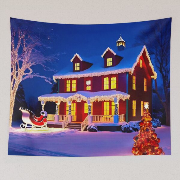 Item preview, Magical Christmas House Bright with Decorations designed and sold by GrizzlyCollective.