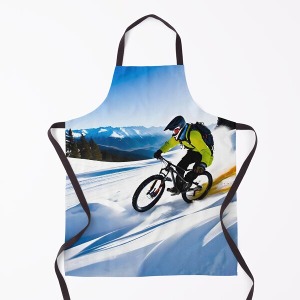 Item preview, MTB Shredder Conquers Snowy Christmas Trails designed and sold by GrizzlyCollective.