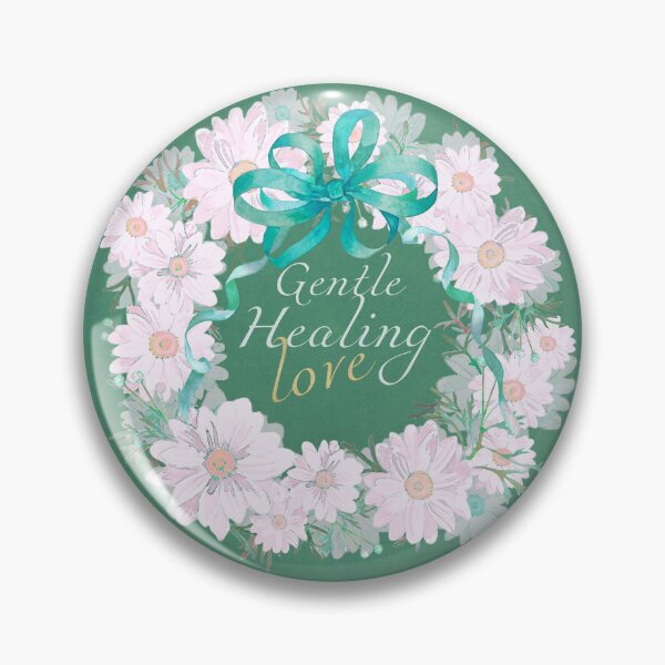 Item preview, Healing love message daisy flower circle designed and sold by Leanne  Nowell.