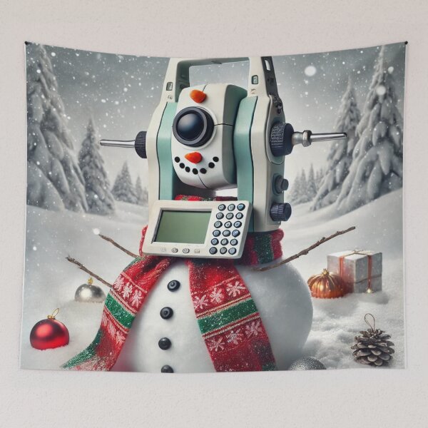 Item preview, Geodesy Snowman - Winter Surveying Fun designed and sold by JDGeoShop.