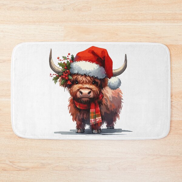 Item preview, Funny Christmas Highland Cow Heilan Coo designed and sold by TomFrontierArt.