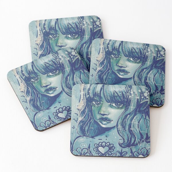 Item preview, Blue Elf Girl Portrait designed and sold by dulainula.