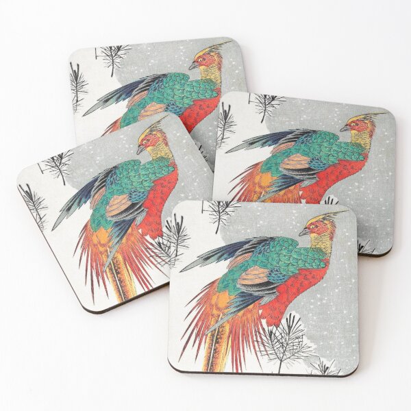 Item preview, Golden Pheasant in Snowy Pines designed and sold by MINE Design-Works.