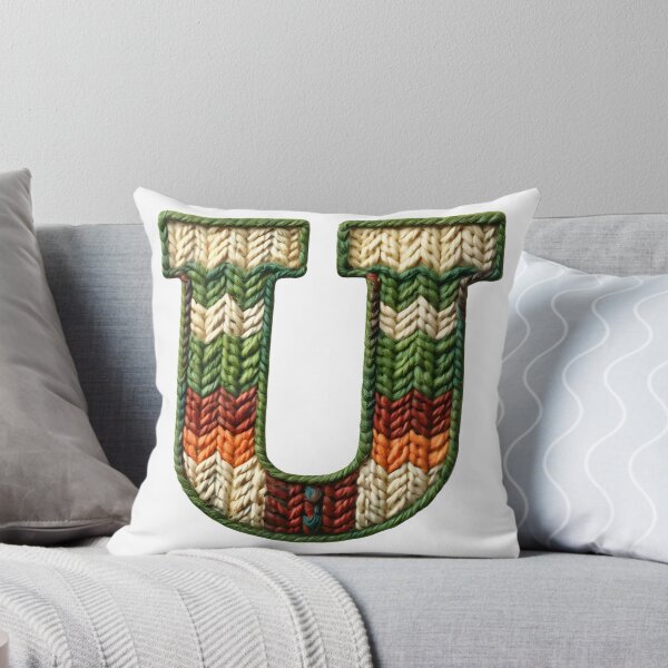Item preview, U monogram waffle stitch designed and sold by Monascreativeempire.