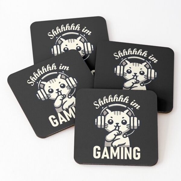 Item preview, Shhh I'm Gaming - Cute Cat Gamer Design designed and sold by GameLoreGifts.