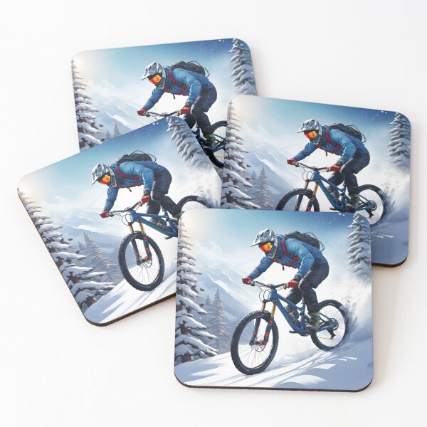 Item preview, MTB Rider Hits the Snow This Christmas designed and sold by GrizzlyCollective.