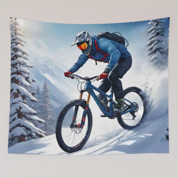 Item preview, MTB Rider Hits the Snow This Christmas designed and sold by GrizzlyCollective.
