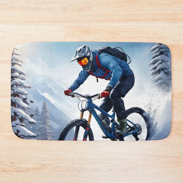 Item preview, MTB Rider Hits the Snow This Christmas designed and sold by GrizzlyCollective.