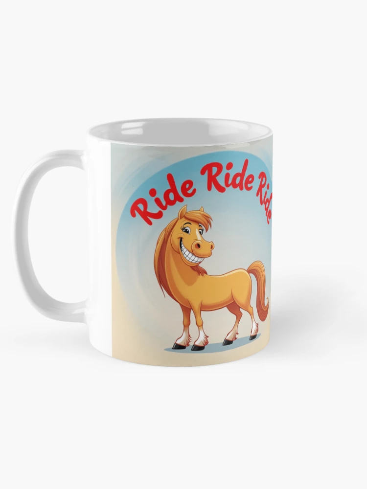 Thumbnail 5 of 6, Coffee Mug, Cartoon horse "Ride Ride Ride" designed and sold by richglist.