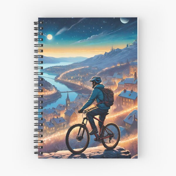 Item preview, Mountain Biker Shreds Snowy Trails at Christmas designed and sold by GrizzlyCollective.