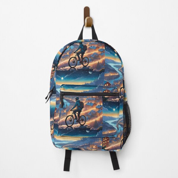 Item preview, Mountain Biker Shreds Snowy Trails at Christmas designed and sold by GrizzlyCollective.