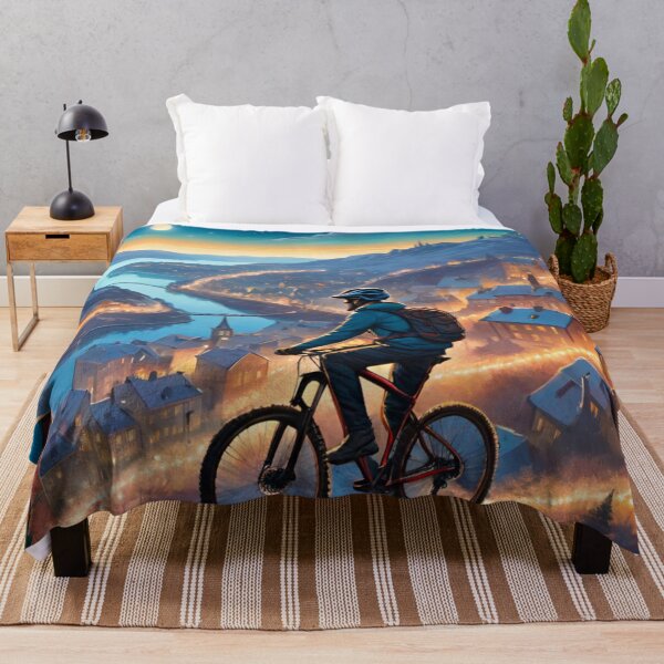 Item preview, Mountain Biker Shreds Snowy Trails at Christmas designed and sold by GrizzlyCollective.