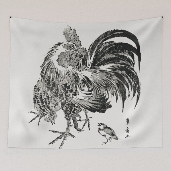 Item preview, Rooster and Sparrow in Monochrome designed and sold by MINE Design-Works.