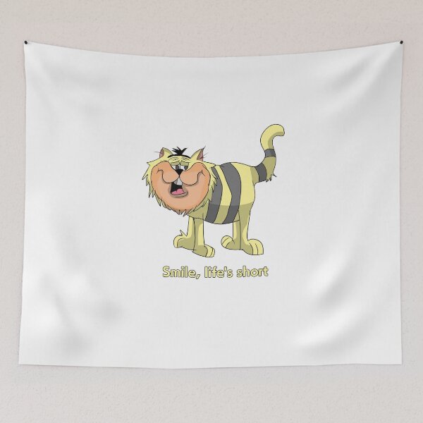 Item preview, "smile life's to short" cat  designed and sold by retrotoonz.