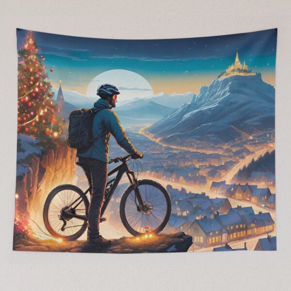 Item preview, Snowy MTB Adventures During Christmas Time designed and sold by GrizzlyCollective.