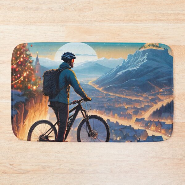 Item preview, Snowy MTB Adventures During Christmas Time designed and sold by GrizzlyCollective.
