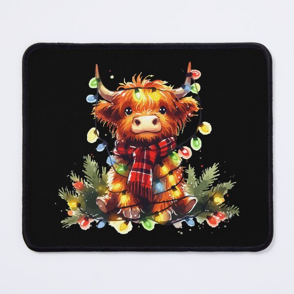 Item preview, Cute Christmas Highland Cow Heilan Coo Christmas Lights designed and sold by TomFrontierArt.