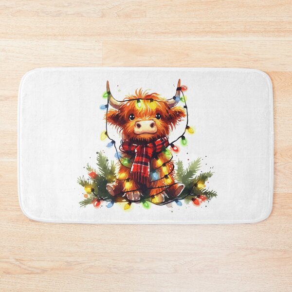 Item preview, Cute Christmas Highland Cow Heilan Coo Christmas Lights designed and sold by TomFrontierArt.