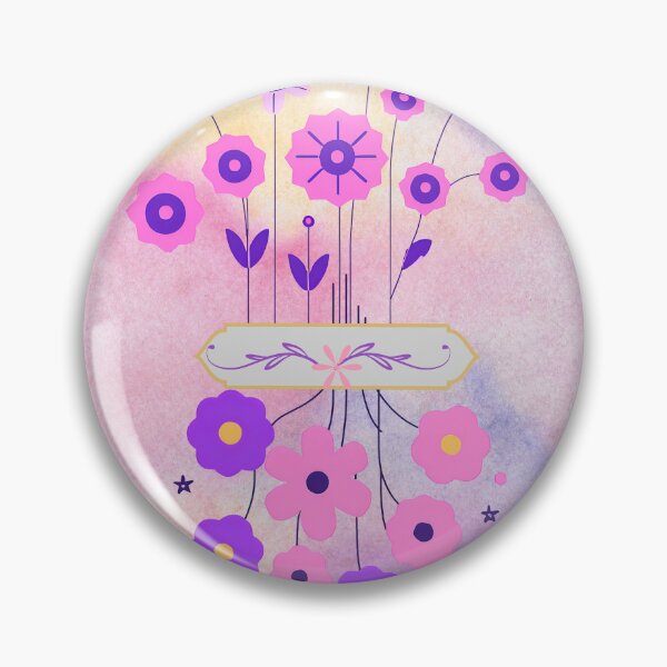 Item preview, Abstract flower bouquet in pink and purple. designed and sold by Swingfroglet.