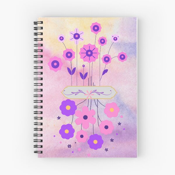 Item preview, Abstract flower bouquet in pink and purple. designed and sold by Swingfroglet.