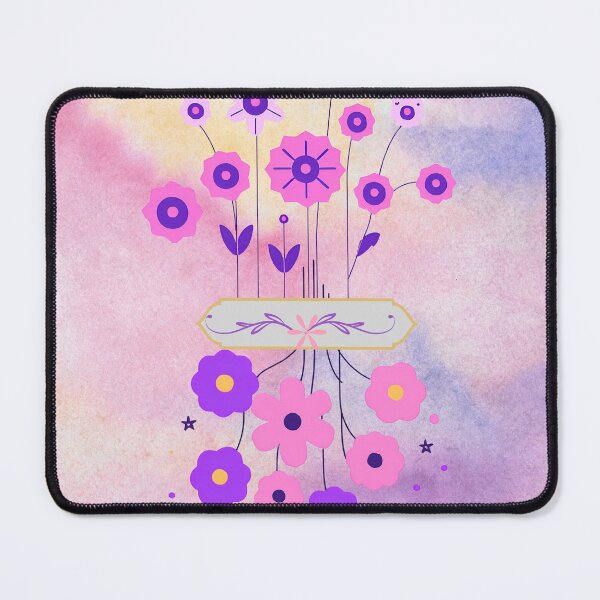 Item preview, Abstract flower bouquet in pink and purple. designed and sold by Swingfroglet.