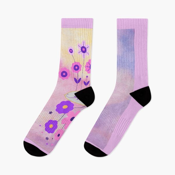 Item preview, Abstract flower bouquet in pink and purple. designed and sold by Swingfroglet.