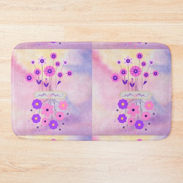 Item preview, Abstract flower bouquet in pink and purple. designed and sold by Swingfroglet.