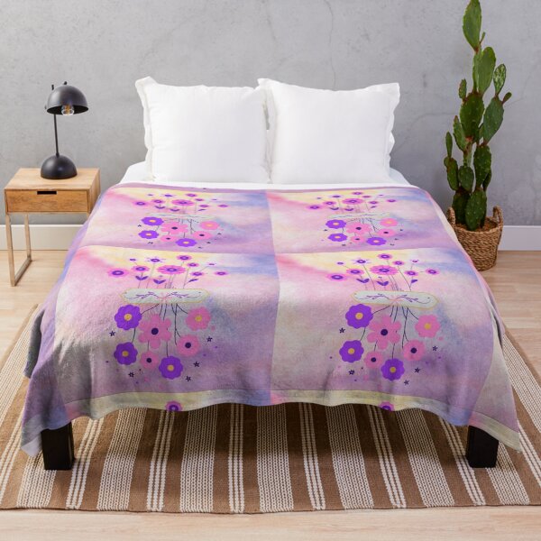 Item preview, Abstract flower bouquet in pink and purple. designed and sold by Swingfroglet.