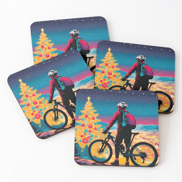 Item preview, Shredding Snowy Trails: MTB Christmas Fun designed and sold by GrizzlyCollective.