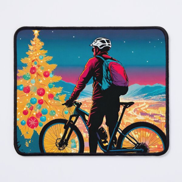Item preview, Shredding Snowy Trails: MTB Christmas Fun designed and sold by GrizzlyCollective.