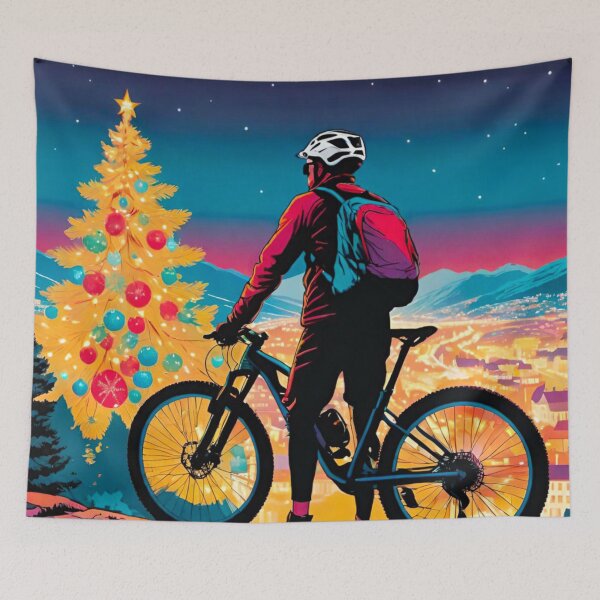 Item preview, Shredding Snowy Trails: MTB Christmas Fun designed and sold by GrizzlyCollective.
