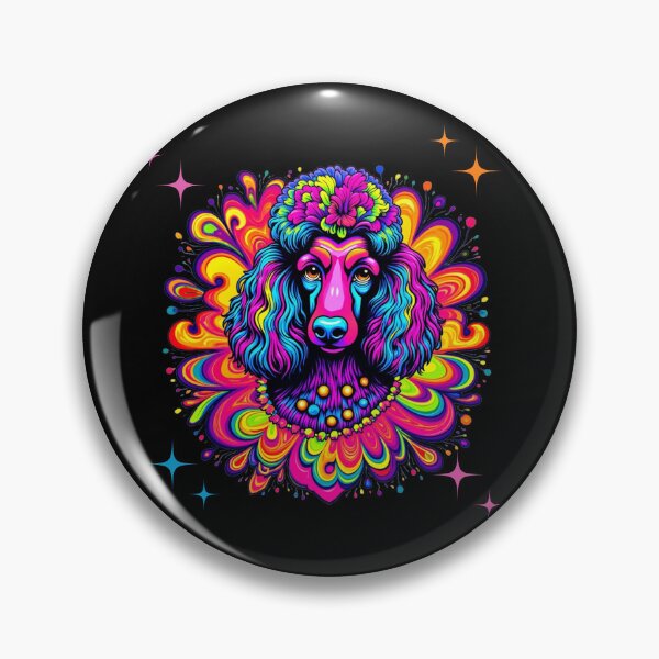 Item preview, Poodle psychedelic art style colorful swirl design designed and sold by Endo Designs - cause Love and Life matters.