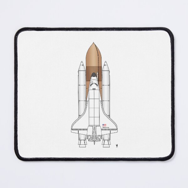 Item preview, Space Shuttle Blueprint in High Resolution (white) designed and sold by RyansWorkshop.