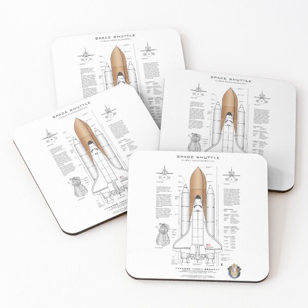 Item preview, Space Shuttle Blueprint in High Resolution (white)  designed and sold by RyansWorkshop.