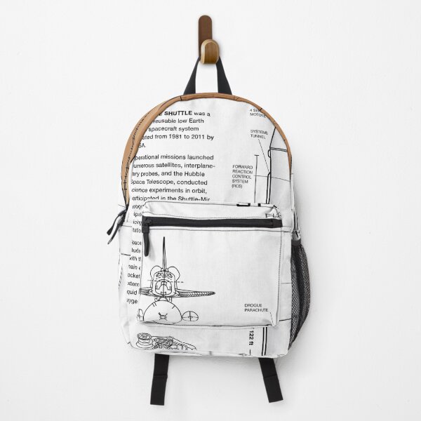Item preview, Space Shuttle Blueprint in High Resolution (white)  designed and sold by RyansWorkshop.
