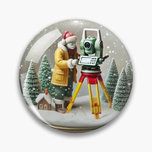 Item preview, Geodesy Snow Globe - A Surveyor's Holiday Charm designed and sold by JDGeoShop.
