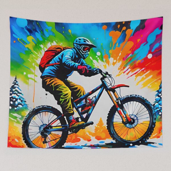 Item preview, Magical Christmas Eve MTB Snowy Adventure designed and sold by GrizzlyCollective.