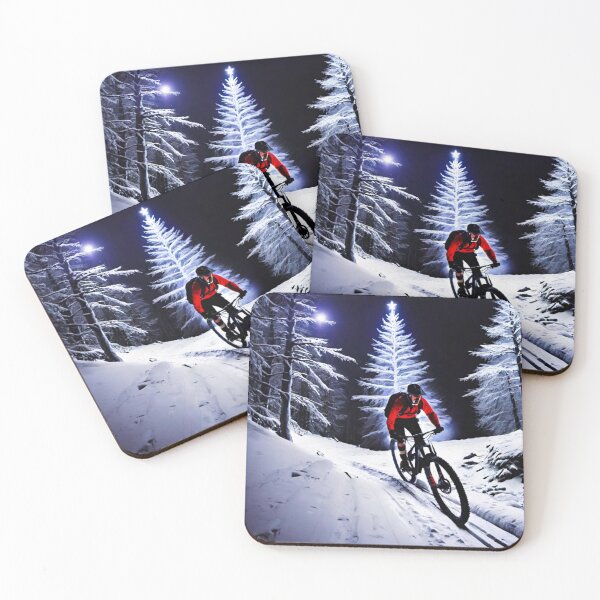 Item preview, Snow-Covered Trails for a Festive MTB Ride designed and sold by GrizzlyCollective.