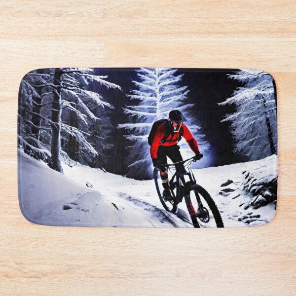 Item preview, Snow-Covered Trails for a Festive MTB Ride designed and sold by GrizzlyCollective.